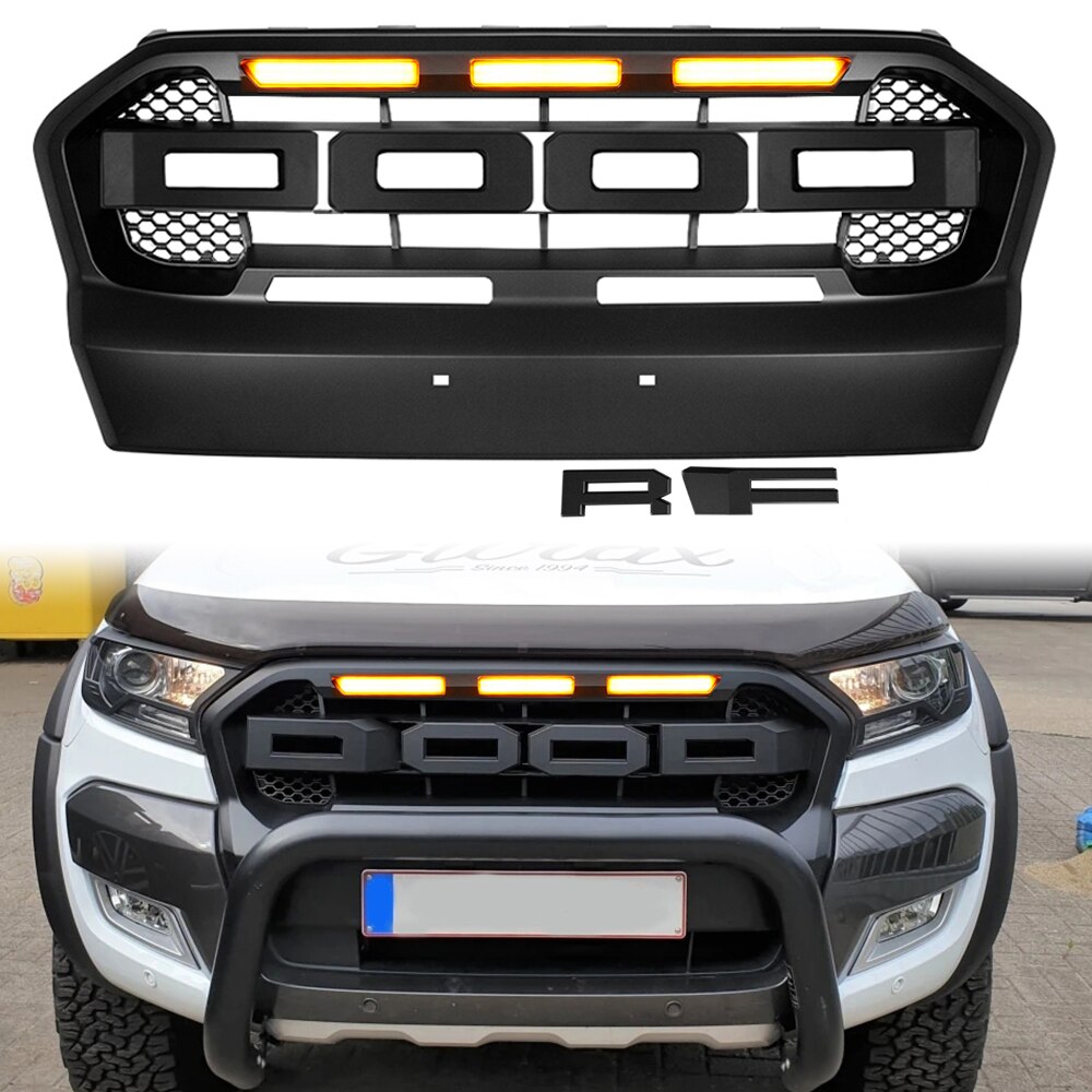 For Ranger T7 Raptor Racing Grills  T7 ̽ ׸  T7  Wildtrak MK3 ׸ Xl Xlt 2015 2016 2017 ڵ Ŀ Ʈ ̽ ׸ ׸